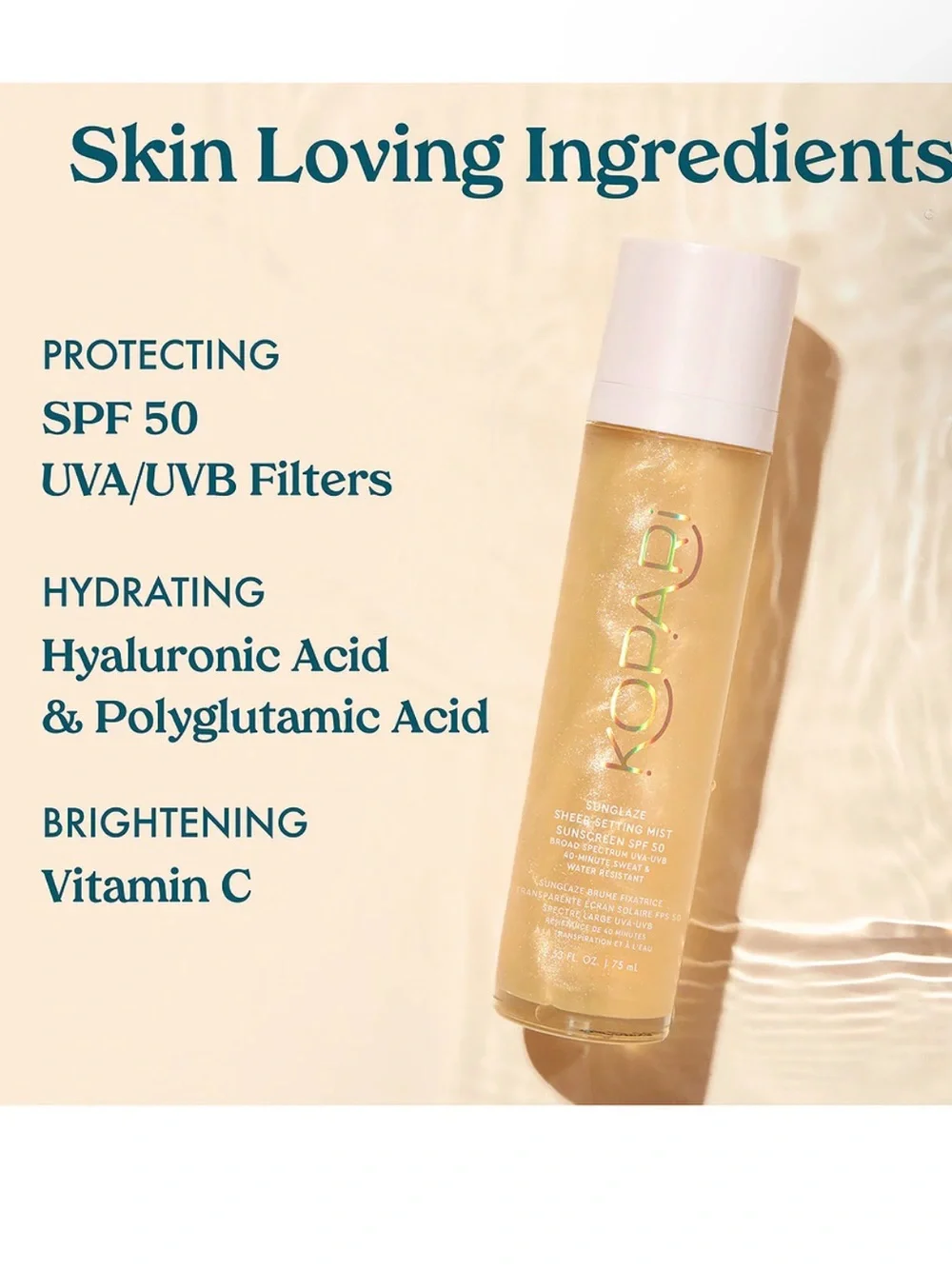 Kopari Sunglaze Sheer Setting Mist SPF 50